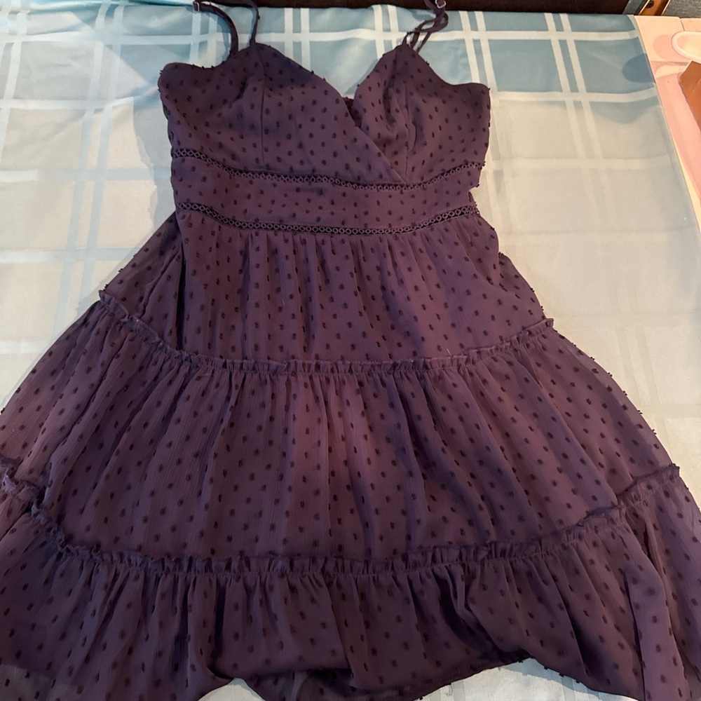 Trixxi Navy Textured Dress